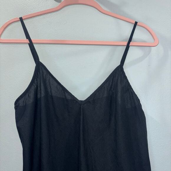 Theory Black 100% Cotton Slip Dress - Size 2- Little Black Dress LBD Slip Dress - Picture 6 of 9